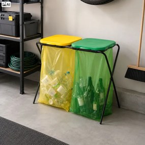 Stojan na triedenie odpadu GORT na 2 vrecia