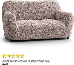 Bielastické poťahy BRILLANTE hnedé trojkreslo (š. 170 - 220 cm)