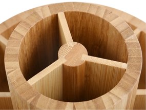 MSV Bambusový otočný organizér na kozmetiku Isalys 20 x 15,3 cm