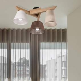 Brilagi - LED  Prisadený luster ANTHONY 3xE14/40W/230V dub