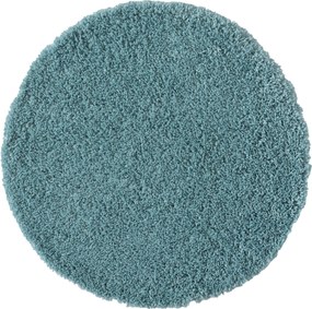 My Flair, Kusový koberec My Shaggy hellblau kruh, 150x150 (priemer) kruh, modrá, chodba / predsieň
