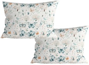 Súprava 2 ks dekoračných obliečok na vankúš ELIVINE 40x60 cm, biela