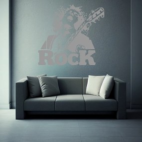 Veselá Stena Samolepka Angus Young AC/DC Farba: šedá, Veľkosť: 60 x 54 cm