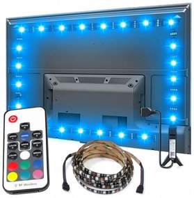 MILIO LED pásik za TV - 5V - 5m - 60LED/m - 72W - IP20 - RGB - diaľkové ovládanie