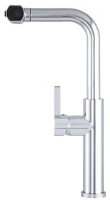 Gamma Rotary, vysoká drezová batéria s výsuvným výtokom h-415, chrómová, GMA-BR-CH