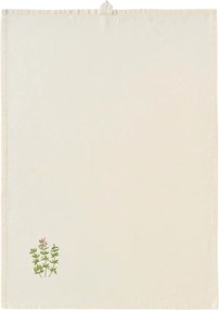 Ib Laursen Bavlnená utierka s výšivkou Summer Vibes Thyme