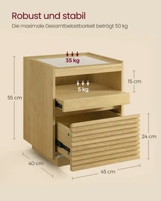 Nočný stolík s LED osvetlením LET614Y70