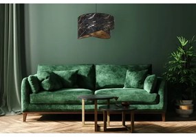 Luster na lanku 1xE27/60W/230V čierna/zlatá