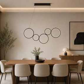 Brilagi - LED závesný luster ECHO na lankách LED/60W/230V 4000K 100 cm čierny
