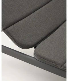 Čierne kovové záhradné ležadlo Marcona – Kave Home