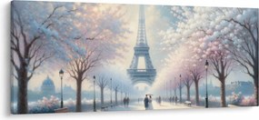 Obraz - Maľba z Paríža (120x50 cm)