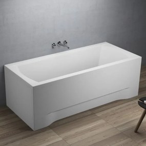 Polimat Akrylátová obdĺžniková vaňa Ines 160x75 (170x75, 180x80, 190x90) POLIMAT-Farba: Biela, POLIMAT-Rozmery: 170x75