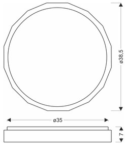 LED stropné svietidlo v prírodnej farbe ø 38,5 cm Cadix – Candellux Lighting
