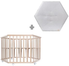 Detská ohrádka z bukového dreva v prírodnej farbe 119x104 cm – Roba