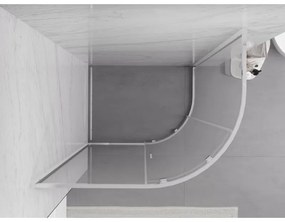 Mexen Exo, asymetrický sprchovací kút s posuvnými dverami 100 x 90 cm, 6mm číre sklo, chrómový profil, 8131-100-090-01-00