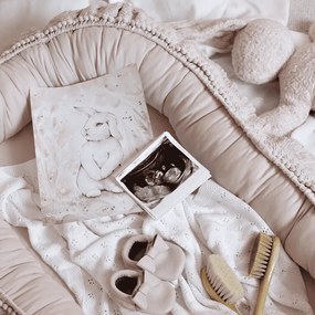 Hniezdo pre bábätko Boho púdrovo ružová