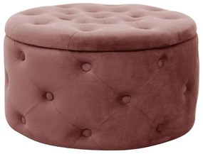 Úložná taburetka ALIA pudrovo ružová