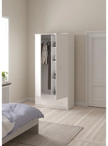 Biela šatníková skriňa 99x201 cm Naia - Tvilum