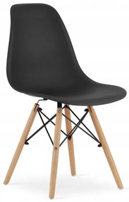 Jedálenská zostava TODI 60cm okrúhly stolový set čierny + 2 stoličky OSAKA čierne