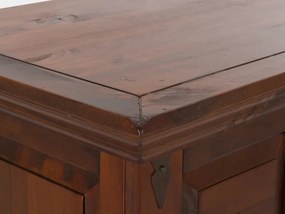 furniture-nabytek.cz - Masívna komoda Highboard Catana z borovice, hnedá, lakovaná – 107×45×130 cm