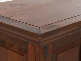 furniture-nabytek.cz - Masívna komoda Highboard Catana z borovice, hnedá, lakovaná – 107×45×130 cm