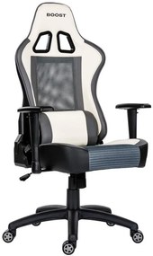 ANTARES Excluzívne herné kreslo BOOST šedé biele