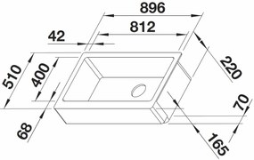 Granitový drez Blanco VINTERA XL 9-UF biela