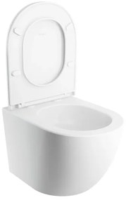OMNIRES OTTAWASPXMWBM - Závesné WC s WC sedátkom SoftClose OTTAWA keramika/biela