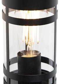 Vonkajšia nástenná lampa čierna s pohybovým senzorom IP44 - Gleam