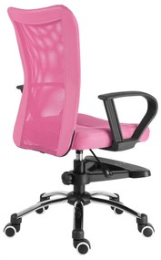 Detská stolička s podnožou BUCK –⁠ látka, viac farieb Ružová