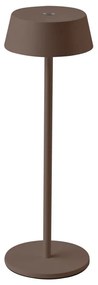 LED Vonkajšia stmievateľná dotyková dobíjacia stolná lampa LED/2W/5V IP54 hnedá