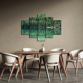 Obraz - Ihličnany pri jazere (150x105 cm)
