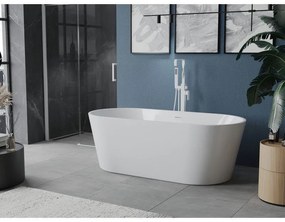 Mexen Luna, voľne stojaca vaňa 180 x 80 cm, biela, biely prepad, 52031808000-20