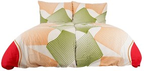 Bavlnené obliečky UNILO oranžovo-zelené Rozmer obliečky: 70 x 90 cm | 140 x 200 cm
