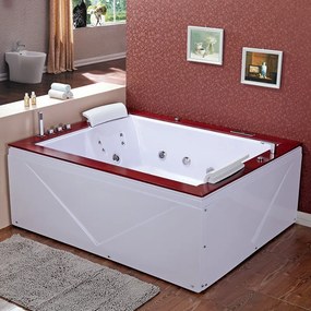 Terra Hydromasážna vírivá vaňa Diablo 666 180x150, biela s ohrevom vody