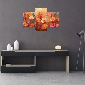 Obraz - Lúčne kvety, maľba (90x60 cm)