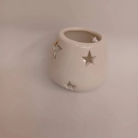 DECOLED Svietnik, 9,4 x 9,4 x 7,7 cm, biely