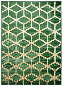 Moderný zelený koberec s originálnym geometrickým vzorom Šírka: 140 cm | Dĺžka: 200 cm