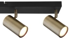 Globo 57911-4M - Bodové svietidlo ROBBY 4xGU10/35W/230V čierna/mosadz