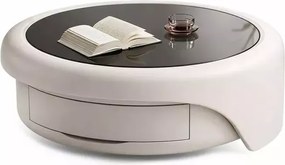 LuxuryForm DESIGN Konferenčný stolík DELUX 80 / 75 cm – biely (set 2 ks)