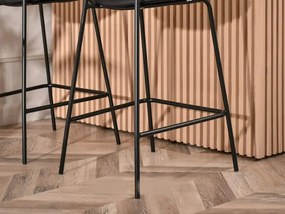 Dizajnová barová stolička OLIVER čierna