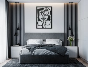 drevko Drevený obraz v avantgardnom štýle Ženy Rozmer obrazu: 44,5 x 31 cm, Farba dekorácie: Čierna