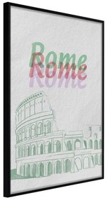Plagát v ráme - Pastel Rome