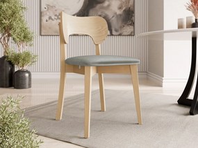 Čalúnená jedálenská stolička KT64, Dostupné poťahy: Magic Velvet 2205, Farby: czarny