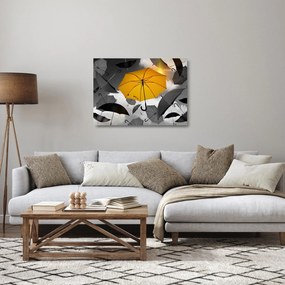 Sklenený obraz žltého dáždnika (70x50 cm)