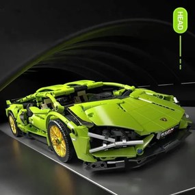 Stavebnica auta SUPERCAR No.J2007 zelená - 470 dielikov