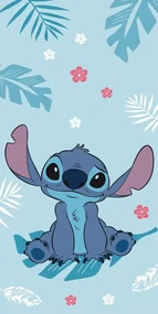 Jerry Fabrics Detská osuška s potlačou - Lilo a Stitch - modrá | 70 x 140 cm