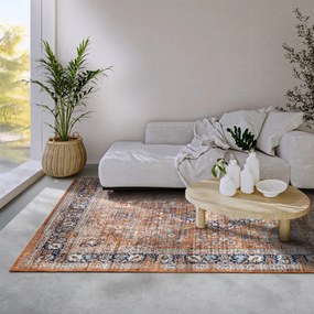 Koberec Asya Aurora copper / modrý