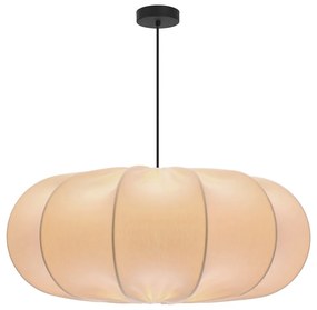 Biele závesné svietidlo s textilným tienidlom ø 52 cm Cafee – Candellux Lighting