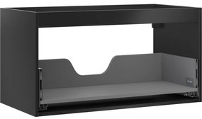 Mexen Box-A, závesná skrinka 90 cm, 1 zásuvka, čierna matná, 91AX0-0900-470-1-71